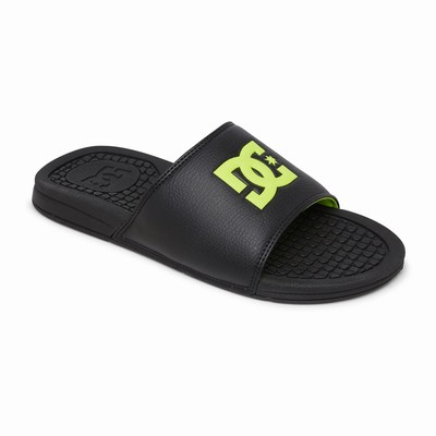 DC Bolsa Slides Men's Black/Yellow Sandals Australia EBW-947